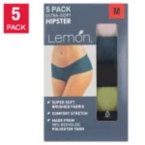 Lemon Ladies’ Ultra Soft Hipster, 5-pack